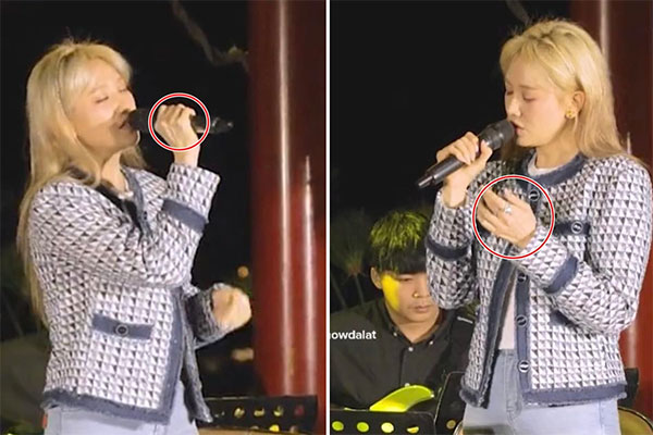 Biểu diễn tại Đà Lạt, Hari Won bị phát hiện không còn đeo nhẫn cưới