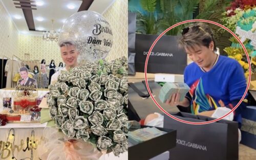 Hết được tặng 2,5 tỷ, Đàm Vĩnh Hưng lại khoe bó hoa tiền đô, nhìn qua đã thấy giá trị khủng