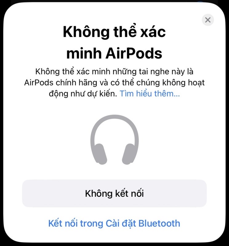 Thực hự thông tin bản iOS 16 có thể nhận biết AirPods hàng rep