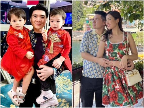 Cuộc sống ngậm thìa vàng của 2 bé sinh đôi nhà anh trai chồng Đỗ Mỹ Linh trong biệt thự xa hoa