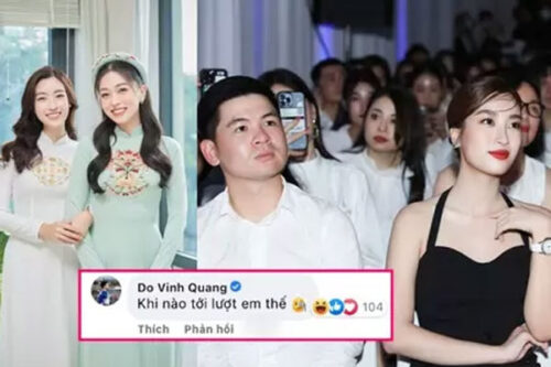 Con trai bầu Hiển gây cười khi công khai giục cưới hoa hậu Đỗ Mỹ Linh