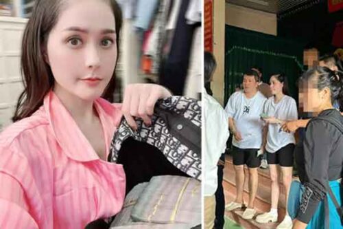 Đoàn Di Băng show cận balo đựng cả tỷ tiền mặt đi miền Trung từ thiện