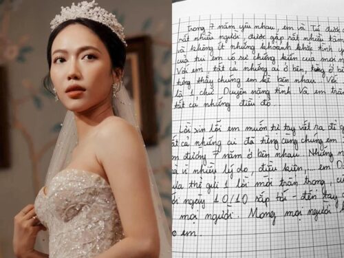 Diệu Nhi bất ngờ viết thư tay xin lỗi mọi người trước thềm đám cưới với Anh Tú