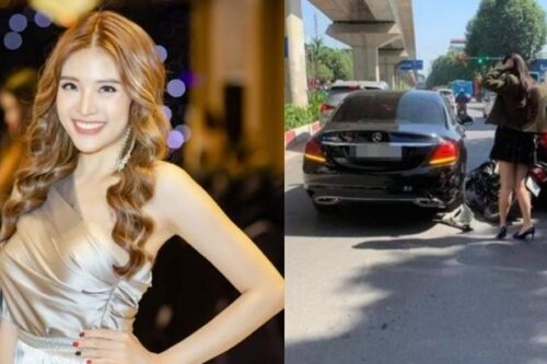 Hoa hậu Phan Hoàng Thu va chạm giao thông, lên tiếng khi bị nghi cố tình đâm vào xe hơi sang chảnh để làm quen