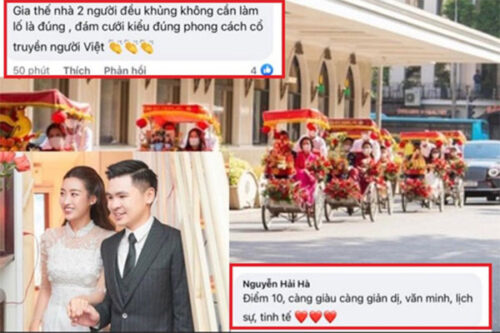 Thiếu gia Đỗ Vinh Quang dẫn 9 xe xích lô đi hỏi cưới Đỗ Mỹ Linh