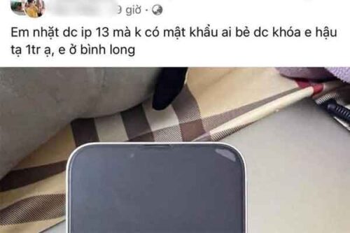 nhặt được iPhone