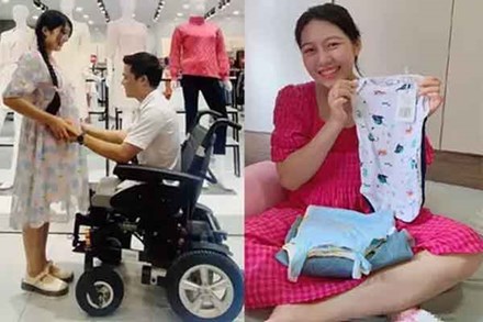 Chàng trai không chân lấy vợ xinh đẹp, chuẩn bị đón con đầu lòng