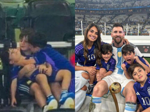 Messi cùng Argentina vô địch World Cup, dân mạng phì cười vì cậu con trai làm điều này trên khán đài