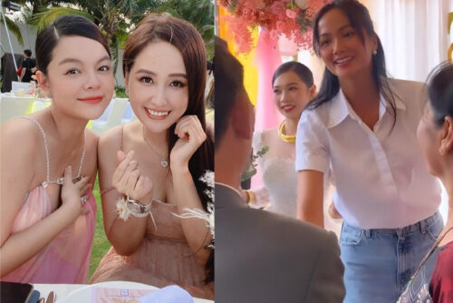 Trang phục sao Việt đi ăn cưới: Người mặc "mỏng như sương", kẻ phải che chắn