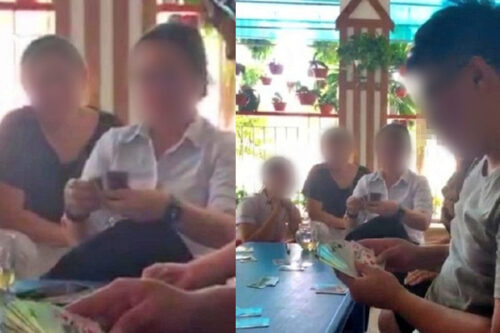 Xôn xao hình ảnh nữ hiệu trưởng cùng nhiều người đánh bài ăn tiền