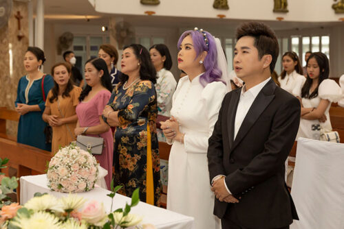 Bằng Cường - Bảo Anh tổ chức đám cưới tại nhà thờ