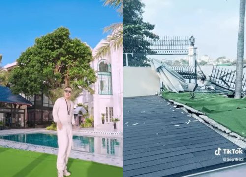 Cổng biệt thự của Vũ Khắc Tiệp bất ngờ đổ sụp