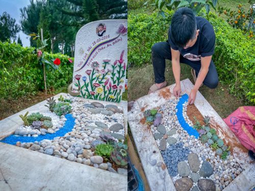 Hình ảnh người bố trẻ ra thăm ngôi mộ con gái chuẩn bị sinh nhật khiến CĐM nghẹn ngào