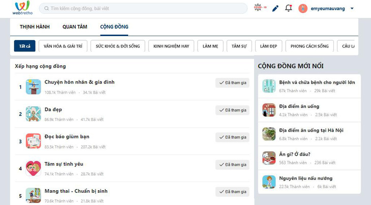 diễn đàn webtretho