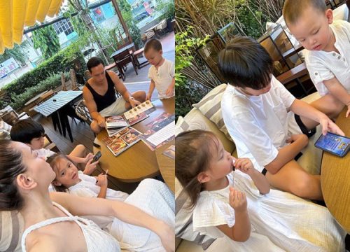 Bắt gặp khoảnh khắc Subeo bế em gái sang đường, hành động Kim Lý mới gây chú ý