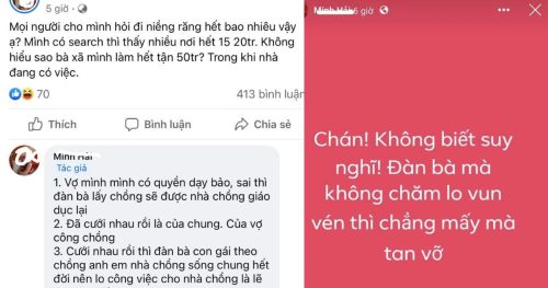 Được bố mẹ đẻ cho 50 triệu niềng răng, vợ bị chồng đòi từ mặt, muốn chiếm riêng tiền lo cho em gái