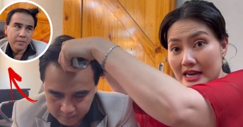 Khán giả giật mình, Quyền Linh sửng sốt vì bị Ngọc Lan cạo tóc ngay trước giờ lên sóng