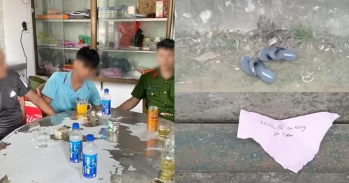 Tìm thấy nam sinh để lại dép và mảnh giấy ghi "con không ăn trộm" trên cầu