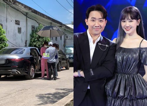 Hari Won đến tận phim trường Rap Việt thăm Trấn Thành trên xế xịn hạng sang 9 tỷ mới tậu