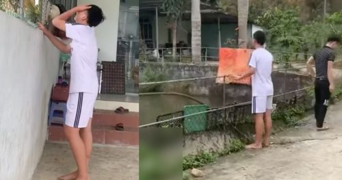 Người mẹ ném 5 con chó vô tội xuống ao vì con nghịch hư, cậu bé khóc nấc bất lực vì mẹ