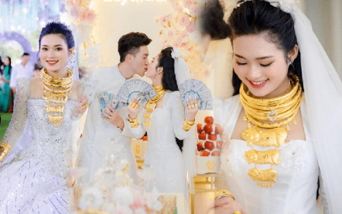Cô dâu Long An gây sốt khi nhận quà cưới chục tỷ trong ngày cưới