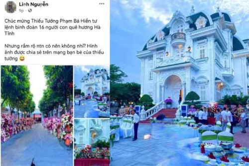 Tiệc tại biệt phủ của cụ bà 80 tuổi ở Hà Tĩnh gây bão mạng