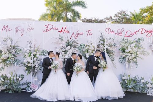 3 anh em tổ chức lễ cưới cùng một ngày ở vĩnh phúc