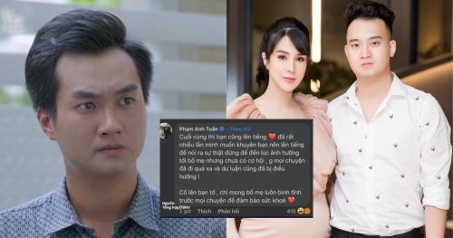 Bênh vực chồng cũ Diệp Lâm Anh, diễn viên Anh Tuấn “Phố Trong Làng” nhận bão chỉ trích