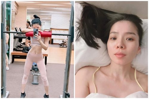 Lệ Quyên khoe dáng nuột nà bên con trai giống Lâm Bảo Châu