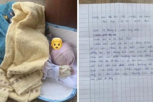 Nữ sinh để lại bé trai sơ sinh cùng bức thư có nội dung đầy xót xa trước cửa chùa