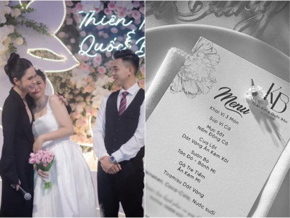 Thực đơn đám cưới "vú em" lương trăm triệu nhà Đoàn Di Băng có 2 món dát vàng