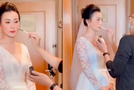 Xôn xao hình ảnh Phương Oanh diện váy cưới, nhan sắc cô dâu tương lai lập tức gây sốt