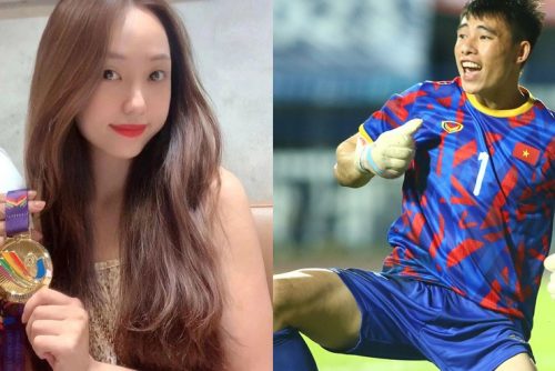 Bạn gái thủ môn U23 Quan Văn Chuẩn gây chú ý trên khán đài