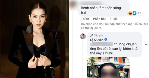 Lệ Quyên bức xúc khi bị nói là thứ sổng trại, lôi thẳng hình anti fan lên tế sống