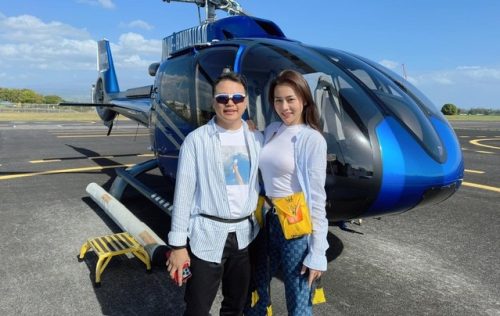 Phương Oanh và Shark Bình cùng trải nghiệm bay trực thăng tại Mỹ, cái kết ra sao mà netizen bật cười?