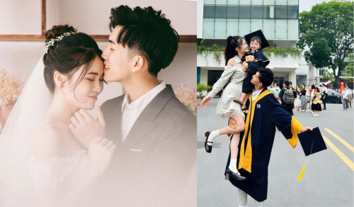 Chàng trai GenZ bế vợ và con gái ngày tốt nghiệp gây bão MXH là ai