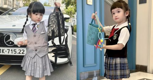 Con gái Đoàn Di Băng lần đầu đi học, diện "sương sương" balo hơn 50 triệu, phủ hàng hiệu đến trường