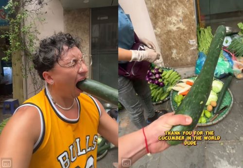 Chàng trai Colombia "gây sốt" với màn mua nhầm dưa chuột ở Việt Nam