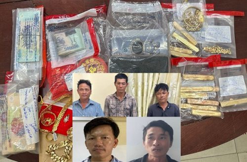 trộm hơn 6 kg vàng rồi đúc thành thỏi chia nhau