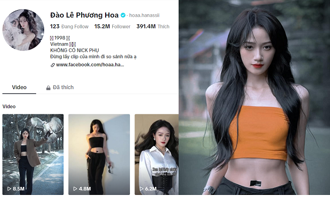 tiktoker đào lê phương hoa