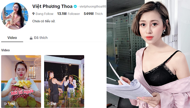 tiktoker việt phương thoa