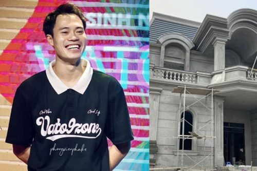 Văn Toàn khoe biệt thự ở quê xây tặng bố mẹ, đốt cả pháo hoa mừng tân gia