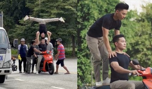 Hãng mô tô lên tiếng về clip Quốc Cơ - Quốc Nghiệp chồng đầu lái xe, được minh oan vì có giấy phép