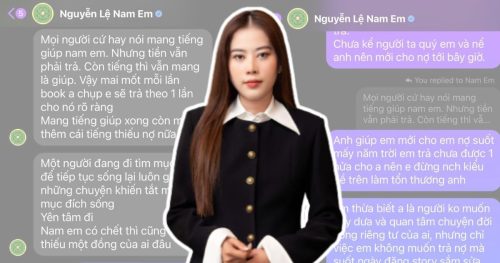 Nam Em bị người trong ekip tố quỵt tiền, nợ dai còn thách thức, đáp trả khiến CĐM sốc ngang