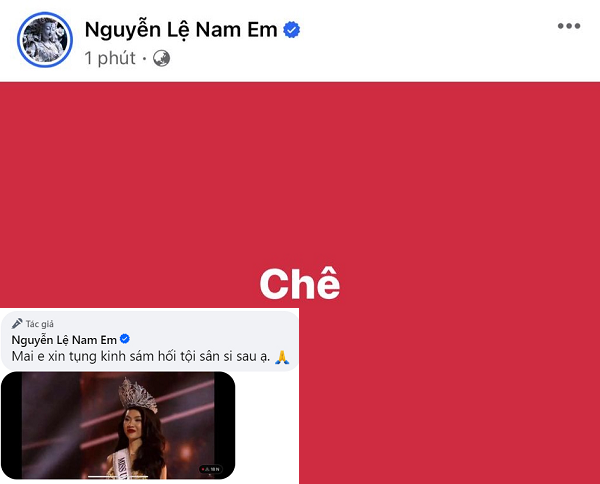 nam em chê hoa hậu quỳnh hoa