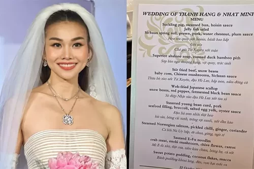 Hé lộ thực đơn '5 sao' trong đám cưới Thanh Hằng và chồng nhạc trưởng