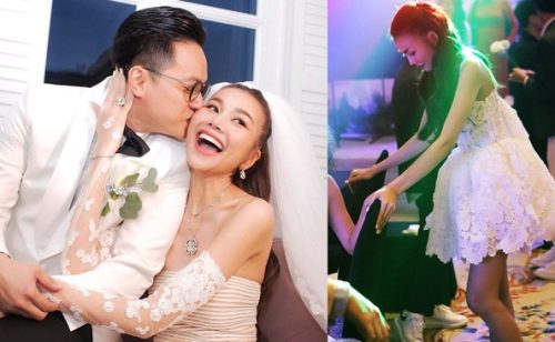Thanh Hằng tung loạt ảnh đám cưới, CĐM xôn xao với ánh mắt chú rể, cô dâu bung nóc vứt bỏ hình tượng