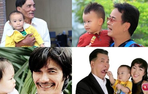 Những sao nam cùng cảnh cha già con mọn