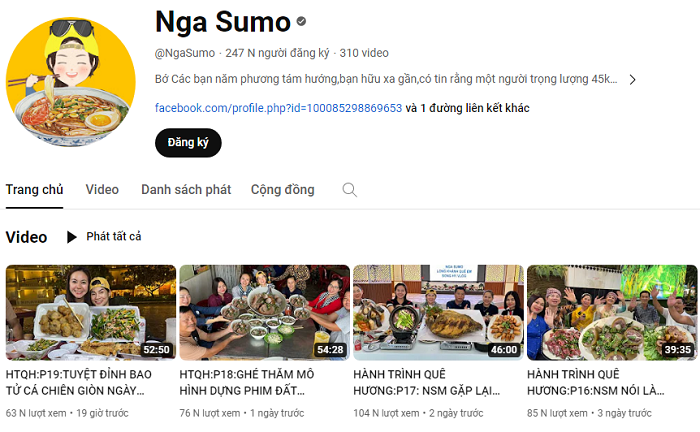 kênh youtube nga sumo