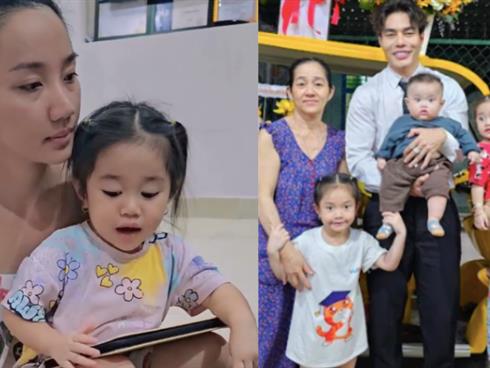 Sau 2 tuần mẹ vợ qua đời, con gái Lê Dương Bảo Lâm ngây thơ thốt lên 1 câu khiến nhiều người cay khóe mắt